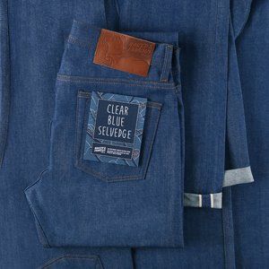 Naked & Famous Boyfriend Clear Blue Selvedge